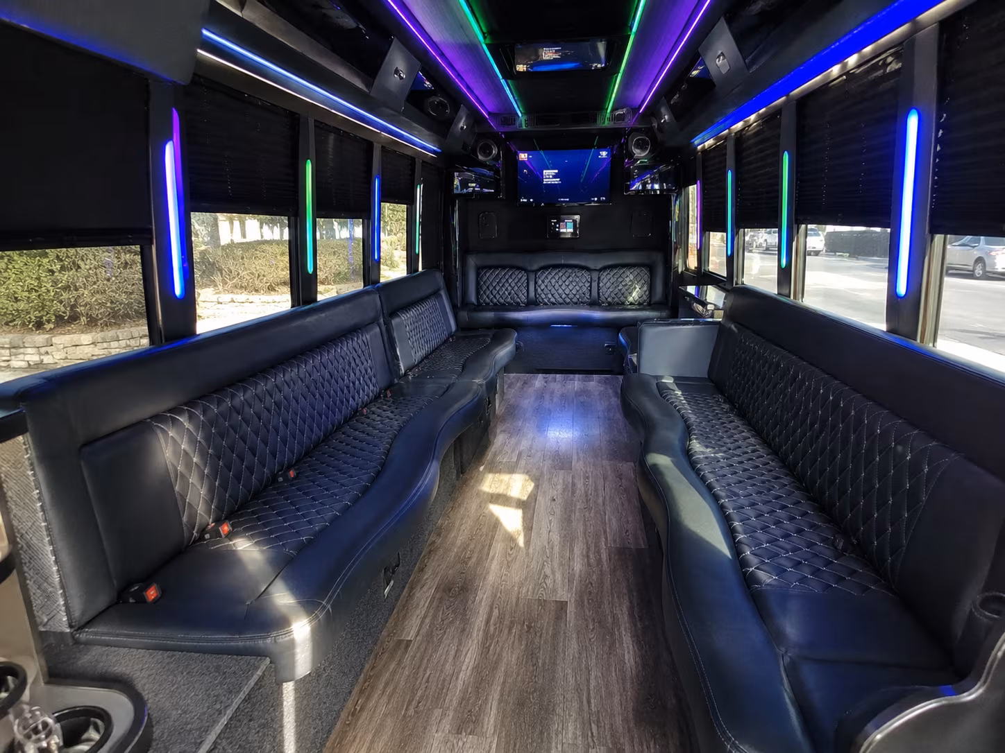 san francisco 15 passenger party bus interior