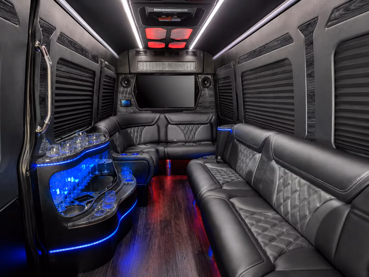 san francisco 30 passenger party bus inside