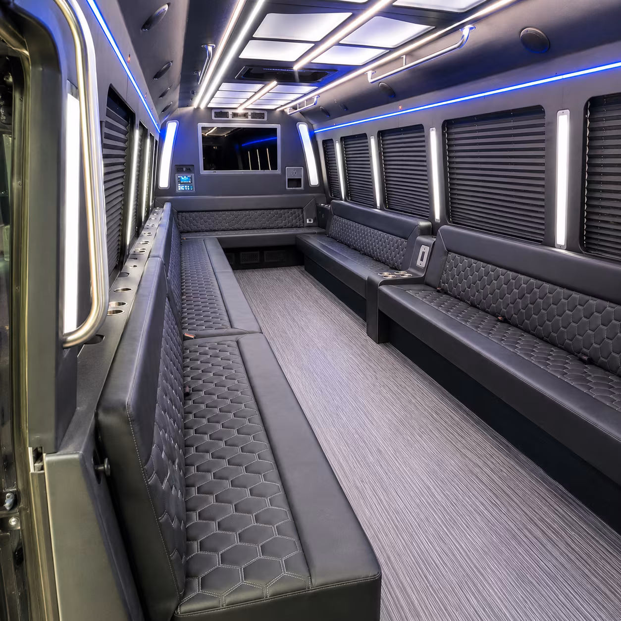san francisco 40 passenger party bus interior