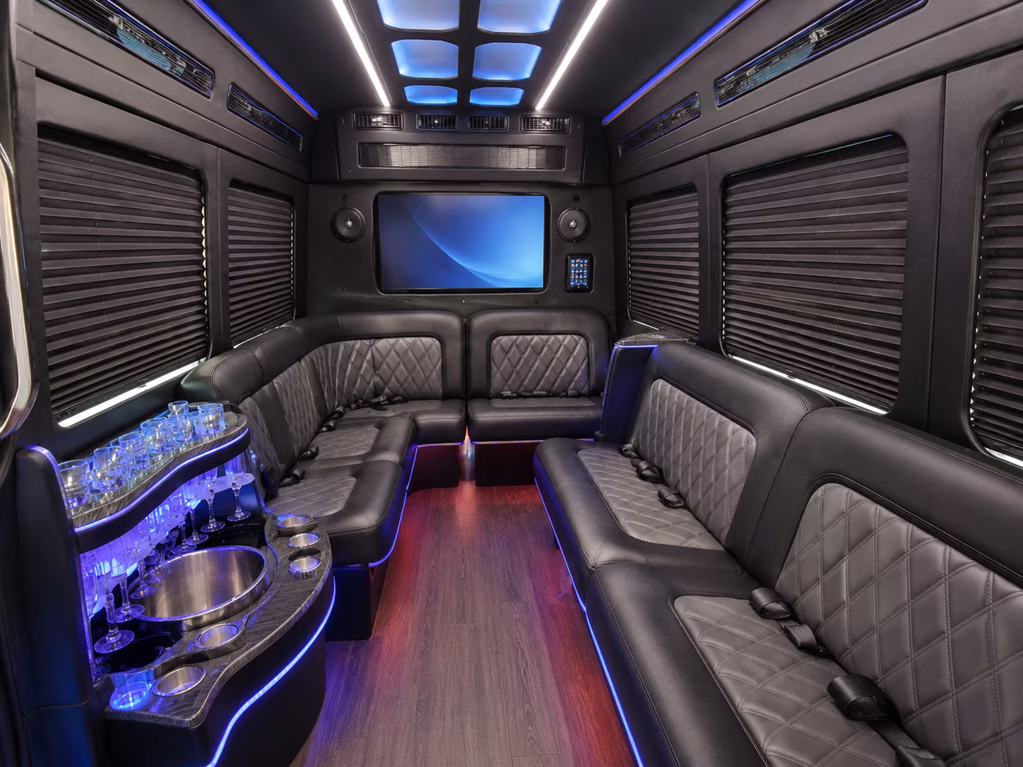 san francisco party bus interior